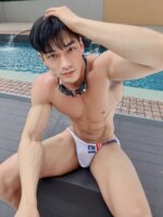 Ropa Interior Masculina Sexy con Estampado de Letras, Cintura Baja, Ultrafina, Transpirable, de Secado Rápido, Tipo Bikini, C...