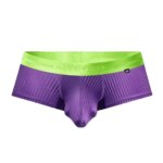 Calzoncillos de cintura baja para hombre, bóxers transpirables de seda helada, suaves y sexys, calzoncillos lisos con rayas brillantes para deportes. - Imagen 6