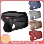 1/3PCS Ropa Interior de Malla para Hombre, Nueva Colección de Verano, Color Sólido, Delgada, Transpirable, Sexy, Calzoncillos y Bóxers para Uso Diario Masculino