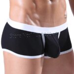Calzoncillos bóxer sexys de algodón para hombre, ropa interior masculina transpirable con bolsa abierta y bolsa móvil, shorts transpirables - Imagen 2