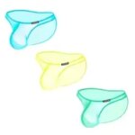 ADANNU calzoncillos para hombre cómodos de cintura baja de malla transparente Bikini Sexy 0,01 tela de malla transparente ultrafina breve transpirable - Imagen 5