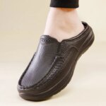 Sandalias de playa de verano para hombre, zuecos de jardín informales Unisex, sandalias cruzadas con punta ancha para exteriores, zapatillas de ducha de casa antideslizantes - Imagen 6