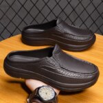 Sandalias de playa de verano para hombre, zuecos de jardín informales Unisex, sandalias cruzadas con punta ancha para exteriores, zapatillas de ducha de casa antideslizantes - Imagen 3