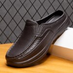 Sandalias de playa de verano para hombre, zuecos de jardín informales Unisex, sandalias cruzadas con punta ancha para exteriores, zapatillas de ducha de casa antideslizantes - Imagen 2