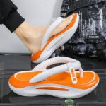 Zapatillas de moda para hombre, sandalias con plataforma para baño, chanclas para mujer, chanclas de EVA antideslizantes para interiores, zapatillas de verano para hombre, zapatos de playa para hombre - Imagen 4
