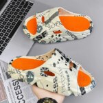 Zapatillas informales de suela suave EVA para hombre, zapatos de plataforma gruesa, toboganes antideslizantes para el baño y la playa al aire libre, interiores y parejas - Imagen 4