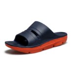 Zapatillas para hombre, moda de verano, Color sólido, zapatillas de casa informales, zapatos antideslizantes de Eva, chanclas de playa, zapatillas de ducha - Imagen 3