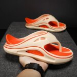 Chanclas de alta calidad para hombres y mujeres, zapatillas de interior para exteriores, suela gruesa y suave, sandalias de playa antideslizantes para baño, zapatillas de casa para hombres - Imagen 6