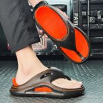 Chanclas de alta calidad para hombres y mujeres, zapatillas de interior para exteriores, suela gruesa y suave, sandalias de playa antideslizantes para baño, zapatillas de casa para hombres - Imagen 3