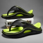 Chanclas de alta calidad para hombres y mujeres, zapatillas de interior para exteriores, suela gruesa y suave, sandalias de playa antideslizantes para baño, zapatillas de casa para hombres - Imagen 5
