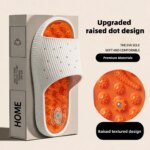 Pantuflas de Masaje por Acupresión Unisex, Pantuflas de EVA con Puntos en Relieve para Masaje de Pies, Antideslizantes, con Diseño Hueco, para Baño y Hogar