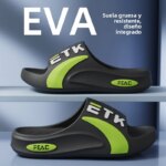 Pantuflas Deportivas para Hombre con Tacón Grueso para Verano, Playa, Baño, Antideslizantes, Juveniles, Modernas, Planas, de ... - Imagen 4