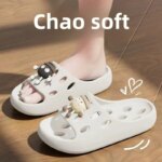 Zapatillas de baño con fugas, antideslizantes, de secado rápido, para parejas, para hombres y mujeres, uso interior en el hogar, zapatillas de ducha - Imagen 3