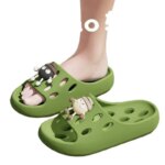 Zapatillas de baño con fugas, antideslizantes, de secado rápido, para parejas, para hombres y mujeres, uso interior en el hogar, zapatillas de ducha - Imagen 4