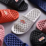 Pantuflas de baño para interiores, huecas, antideslizantes, para parejas, para hotel, gimnasio, uso en exteriores, pantuflas ... - Imagen 2