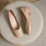 Mujer elegante punta cuadrada conciso negro 4CM tacón alto mujer poco profunda Retro Mary Janes cómodos lindos mocasines zapatos Lolita - Imagen 2