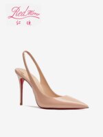 Sandalias de tacón rojas con suela brillante, color nude, de lujo, huecas, novedad 2026, elegantes, tacones altos, sexys, slingbacks, zapatos de mujer. - Imagen 3