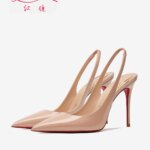 Sandalias de tacón rojas con suela brillante, color nude, de lujo, huecas, novedad 2026, elegantes, tacones altos, sexys, slingbacks, zapatos de mujer.