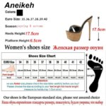 Aneikeh 2025 verano extremo mulas tacones altos Sandalias de plataforma para mujer zapatos zapatillas de mujer Slingback Peep-toe Sandalias deslizantes - Imagen 6