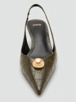 Sandalias de Mujer MANGO Verano 2026, Punta Metálica, Tacones Altos, Patrón de Cocodrilo, Elegantes y Modernas, Estilo Slip-On - Imagen 3