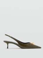 Sandalias de Mujer MANGO Verano 2026, Punta Metálica, Tacones Altos, Patrón de Cocodrilo, Elegantes y Modernas, Estilo Slip-On - Imagen 5