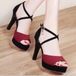 BCEBYL, novedad de verano, moda informal, tacón de aguja, punta abierta, hebilla, Color sólido, cómodos, sexis, zapatos de banquete para mujer - Imagen 6