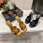 Sandalias de tacón alto con letras sexys para mujer, de verano, para exterior, transpirables, de corte bajo, a la moda, con s... - Imagen 2