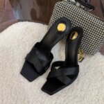 Sandalias de tacón alto con letras sexys para mujer, de verano, para exterior, transpirables, de corte bajo, a la moda, con s... - Imagen 5