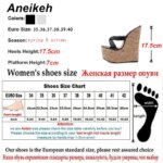 Aneikeh, zapatillas de tacón de cuña para mujer, sandalias de plataforma con punta abierta a la moda, tacones súper altos de verano, zapatos de fiesta para mujer, talla 35-42 - Imagen 6