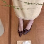 Sandalias de tacón alto con punta y lazo 2026 para mujer, zapatos de diseñador de marca, sandalias de moda, zapatos sexys con tiras, mules elegantes, zapatos casuales. - Imagen 4