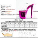 Sandalias de tacón galvanizado brillantes de 8 pulgadas para mujer, zapatos de baile de barra, tacones altos sexis para club nocturno, tacones altos de 20CM, espectáculo de modelos exóticos - Imagen 4