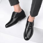 Zapatos Casuales de Cuero para Hombre, Formales de Negocios, de Corte Bajo, Transpirables, Antideslizantes, Zapatos de Vestir para Hombre, Modernos y Elegantes - Imagen 3