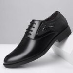 Zapatos Casuales de Cuero para Hombre, Formales de Negocios, de Corte Bajo, Transpirables, Antideslizantes, Zapatos de Vestir para Hombre, Modernos y Elegantes - Imagen 2
