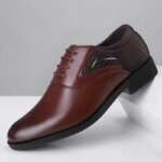 Zapatos Casuales de Cuero para Hombre, Formales de Negocios, de Corte Bajo, Transpirables, Antideslizantes, Zapatos de Vestir para Hombre, Modernos y Elegantes