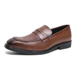 Zapatos de vestir para hombre, zapatos clásicos informales de cuero para negocios, zapatos Oxford Retro formales para boda Social, zapatos de cuero para oficina para hombre - Imagen 2