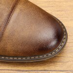 Zapatos de vestir para hombre, con acabado pulido, ideales para la oficina, con suela azul y detalles llamativos, y puntera cerrada. - Imagen 2