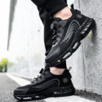 Zapatos de Seguridad con Puntera de Acero para Hombre, Zapatos de Trabajo con Botón Giratorio, Anti-aplastamiento, Anti-pinchazos, Zapatillas de Trabajo - Imagen 6