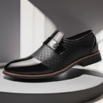 Zapatos clásicos para hombre, zapatos de vestir Buniness, zapatos de cuero antideslizantes para oficina, zapatos Oxford formales para boda, mocasines de trabajo de cuero PU - Imagen 5
