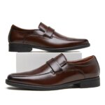 Zapatos de Cuero Desai para Hombre, Modelo Slip-on con Correa Penny, Otoño 2026, para Oficina, Negocios, Uso Diario - Imagen 3