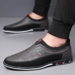Zapatos de cuero para hombre, estilo caballero, zapatos de oficina de negocios diarios, mocasines planos elegantes para adultos, talla grande 48 49 50 51 52 53 - Imagen 2