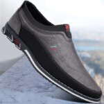 Zapatos de cuero para hombre, estilo caballero, zapatos de oficina de negocios diarios, mocasines planos elegantes para adultos, talla grande 48 49 50 51 52 53