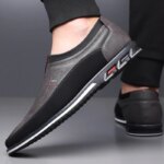 Zapatos de cuero para hombre, estilo caballero, zapatos de oficina de negocios diarios, mocasines planos elegantes para adultos, talla grande 48 49 50 51 52 53 - Imagen 3