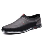 Zapatos de cuero para hombre, estilo caballero, zapatos de oficina de negocios diarios, mocasines planos elegantes para adultos, talla grande 48 49 50 51 52 53 - Imagen 6