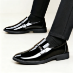 Mocasines de Hombre de Cuero Patentado Brillante, Antideslizantes, Formales, Ideales para Viajes Diarios, Bodas y Eventos Empresariales - Imagen 5