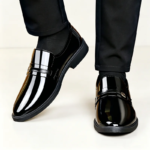 Mocasines de Hombre de Cuero Patentado Brillante, Antideslizantes, Formales, Ideales para Viajes Diarios, Bodas y Eventos Empresariales - Imagen 4