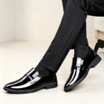 Mocasines de Hombre de Cuero Patentado Brillante, Antideslizantes, Formales, Ideales para Viajes Diarios, Bodas y Eventos Empresariales - Imagen 2