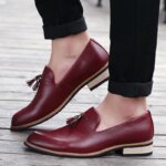 Mocasines de cuero de lujo para hombre, zapatos Brogue con borlas de diseñador, zapatos de boda para hombre, zapatos casuales de moda de alta calidad para hombre, talla grande 38-46 - Imagen 3
