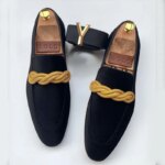 Mocasines de estilo británico para hombre, zapatos de piel de ciervo de ante, estilo clásico, informal, broche retorcido con personalidad, cuero pequeño, 38-48 - Imagen 3