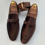 Mocasines de estilo británico para hombre, zapatos de piel de ciervo de ante, estilo clásico, informal, broche retorcido con personalidad, cuero pequeño, 38-48