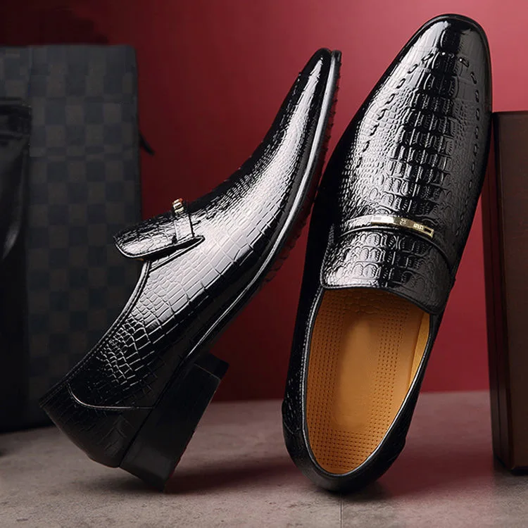 72504-aup6yy.jpg Zapatos de lujo para Hombre, zapatos de vestir con patrón de cuero PU para Hombre, calzado informal social para Hombre, calzado de boda, Zapatos para Hombre 2023 - Imagen 1